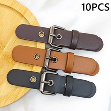 UK STOCK 10x Retro PU Leather Metal Button Belt Buckle Accessory for Sewing DIY
