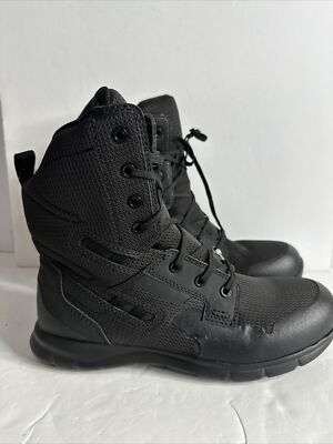 CORCORAN BLACK LEATHER TACTICAL‎ BOOTS (sz 8) Corcoran 985 Mens USA Made Zip Black Paratrooper Combat Boot main image 2