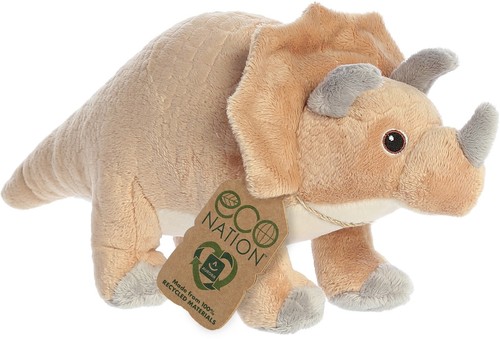 Aurora - Eco Nation - 12.5" Triceratops Responsibly Made Stuffed Animal - Picture 2 of 5