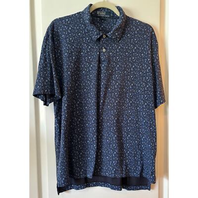 Polo by Ralph Lauren VINTAGE CAMP シャツ XL Vintage Polo by Ralph Lauren Mens Camp Shirt Blue Floral Polo