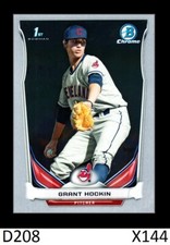 1-2014 BOWMAN CHROME DRAFT GRANT HOCKIN INDIANS QTY