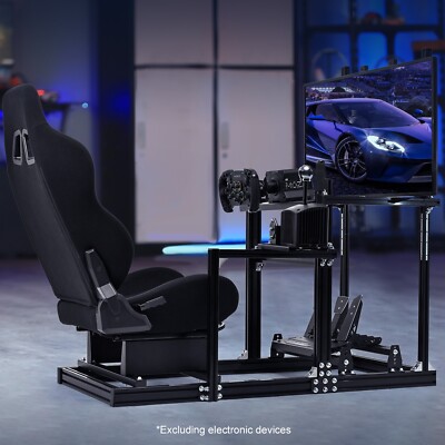 Dardoo Aluminium F1 Racing Sim Cockpit mit Schwarzem Sitz & Monitor Ständer