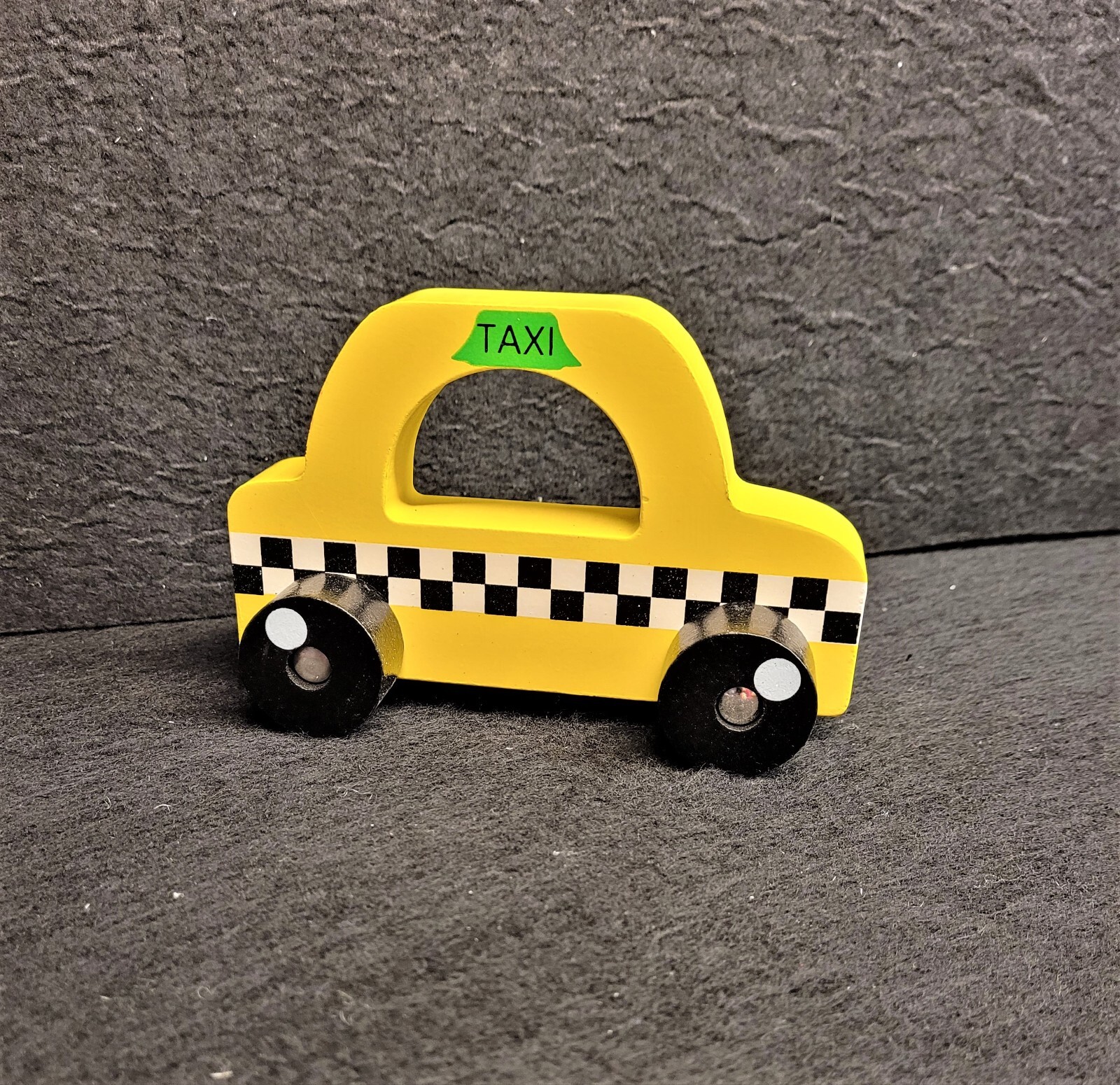 Push along wooden Taxi for babies