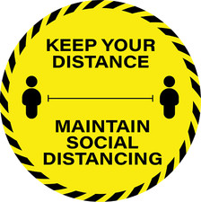 Safety Floor Signs Social Distancing Stickers 12 Designs Available