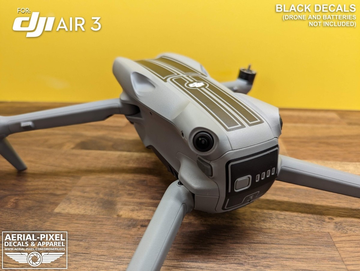 DJI Air Air 3S Racing Stripes With Battery Decals Number #1-3 Sticker  Skin