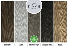 Finch Composite WPC Decking Boards Wood Effect Individual sample Anthracite Grey