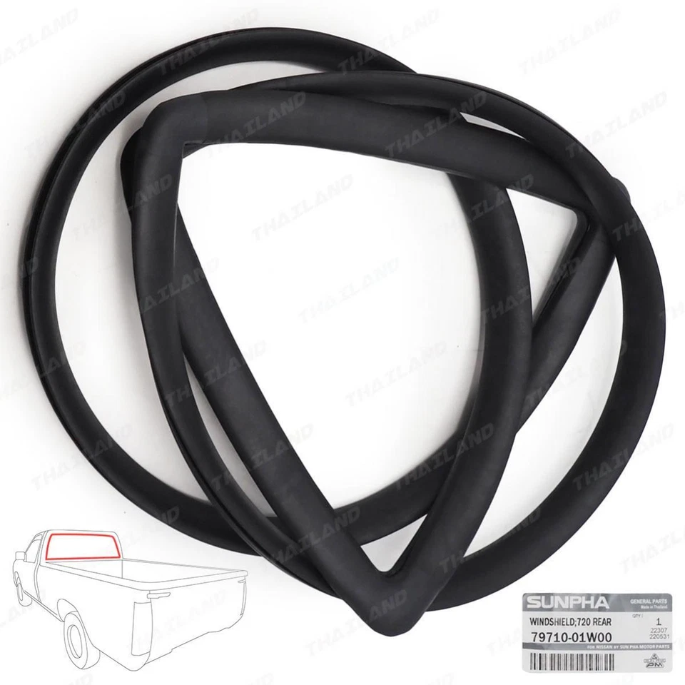 Sello de goma para parabrisas trasero para camioneta Datsun 720 1981-1986 Foto 3 de 4