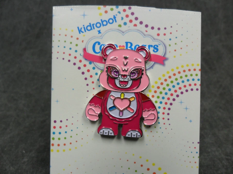 Kidrobot Care Bears NEW * Hopeful Heart Bear * Enamel Pin Blind Box 2/20 Metal - Image 2 of 4