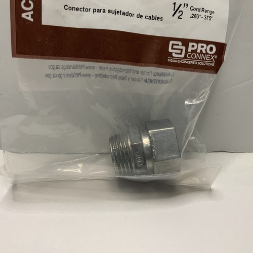 Cord Grip Connector Strain Relief 1/2” Pro Connex 1 Count Part Number 49211 - Picture 3 of 6