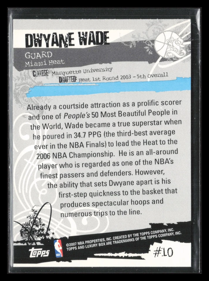 2006-07 Topps Luxury Box Dwyane Wade #10 - Image 2 of 2