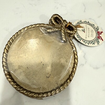 Set Of 4 Gold Coquette Bow Coasters New Very Heavy Beautiful Details