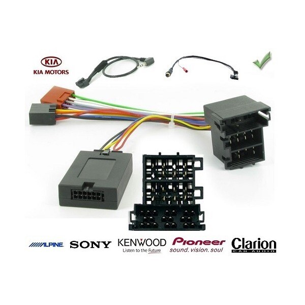 Commande au volant Kia Rio 2007-2011 interface autoradio Clarion complète