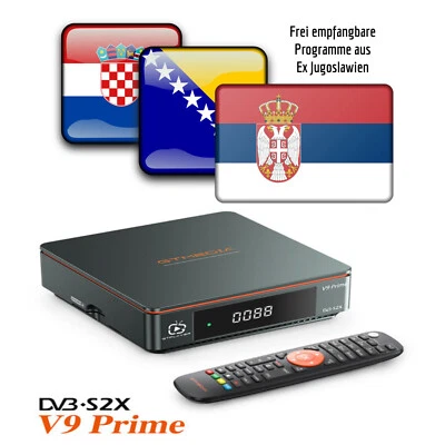 GT MEDIA Receptor de satélite HD con transmisor FTA boschno, serbio y croata