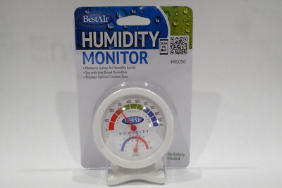 Humidity B2 Best Air HG050 Indoor Humidity Monitor Hygrometer Universal NEW SHIPS ...