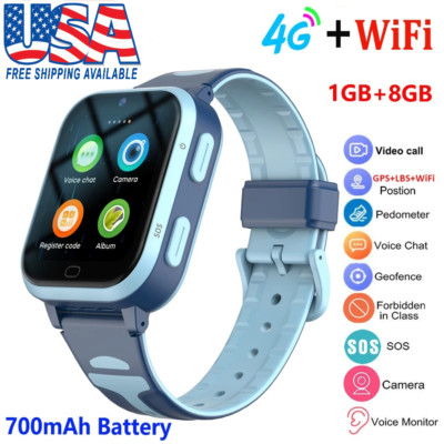 Smart Watch 4G WIFI Kids Children Video Call GPS+LBS Location Tracker SIM Card