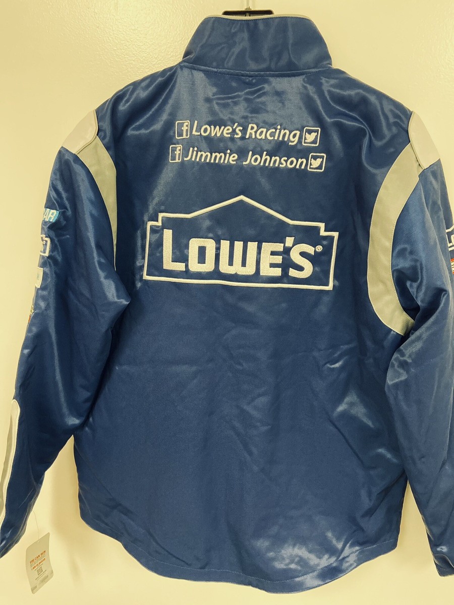 Jimmie Johnson #48 Nascar Lowes Blue Replica Jacket Hendrick