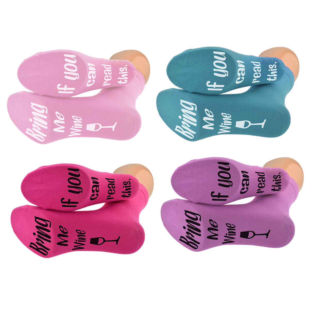 SAOLA Calze da donna If You Can Read This Bring Me suola vino design Regno Unito taglia 4 8 X6N934