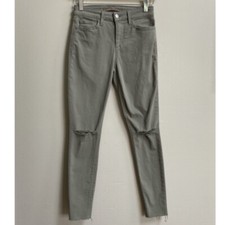 Joe's Jeans The Icon Raw Hem Ankle Jeans Olive Size 26