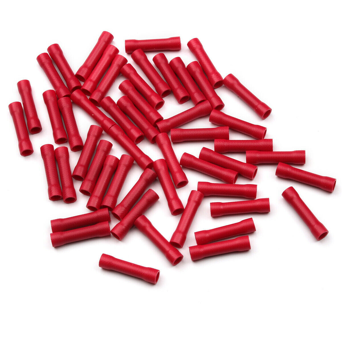 150x Splice Tube Red 18-22AWG Electrical Insulated butt Connector Crimp Terminal