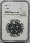 1962 FRANKLIN HALF DOLLAR PROOF PF 67 NGC PQ NO SPOTS! ACTUAL COIN! #471