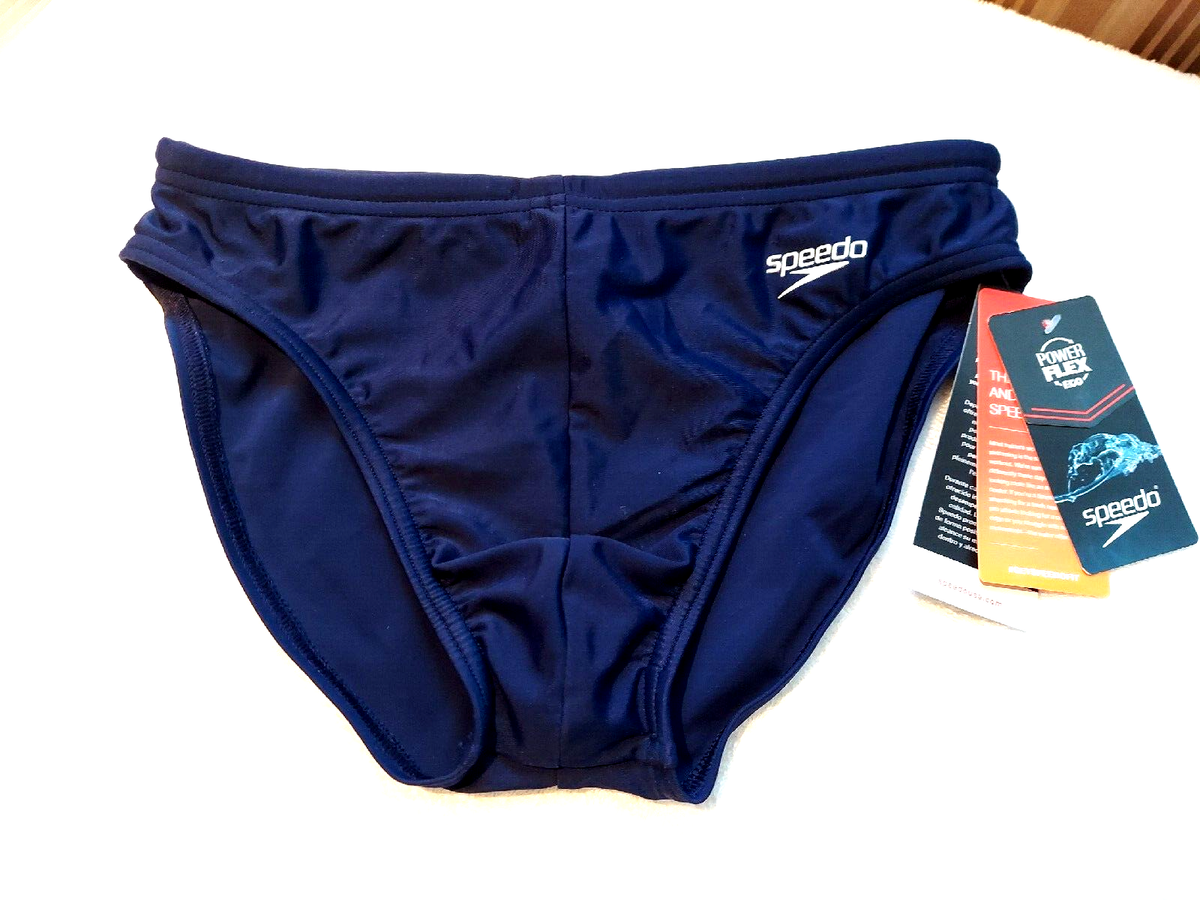 NWT Speedo Vtg Lycra Mens Swim Brief Trunks Navy Blue Logo NWT Speedo Vtg Lycra Mens Swim Brief Trunks Navy Blue Logo