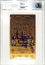 VINCE YOUNG Signed 2005 Rose Bowl Ticket Stub Longhorns BAS SLABBED #16888970