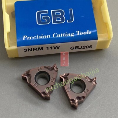 3NRM 11W GBJ205 10pc Carbide internal thread turning insert 16IR 2.309mm IC 3/8