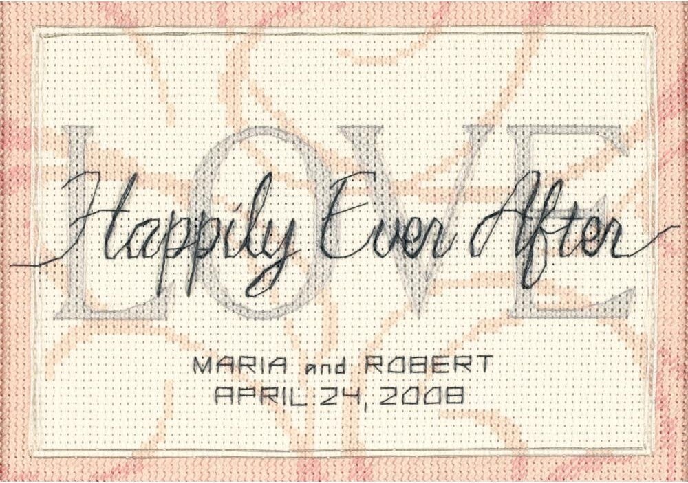 Happily Ever After Wedding Record Cross Stitch Kit by Dimensions 65045