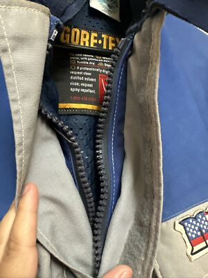 MS Racing Men Gore-Tex Isde Enduro Pro Jacket Blue Grey Sz M Read