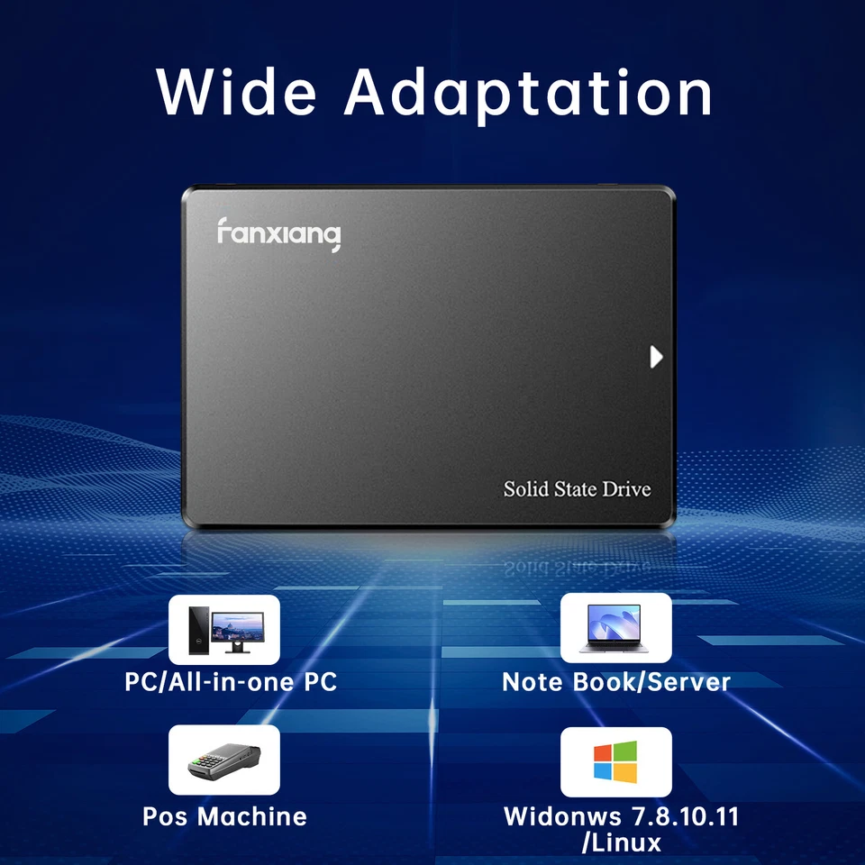 Fanxiang 4TB 2TB 1TB 512GB SSD SATA III 6Gb/s 2.5" Unità a Stato Solido Lot - Immagine 4 di 4