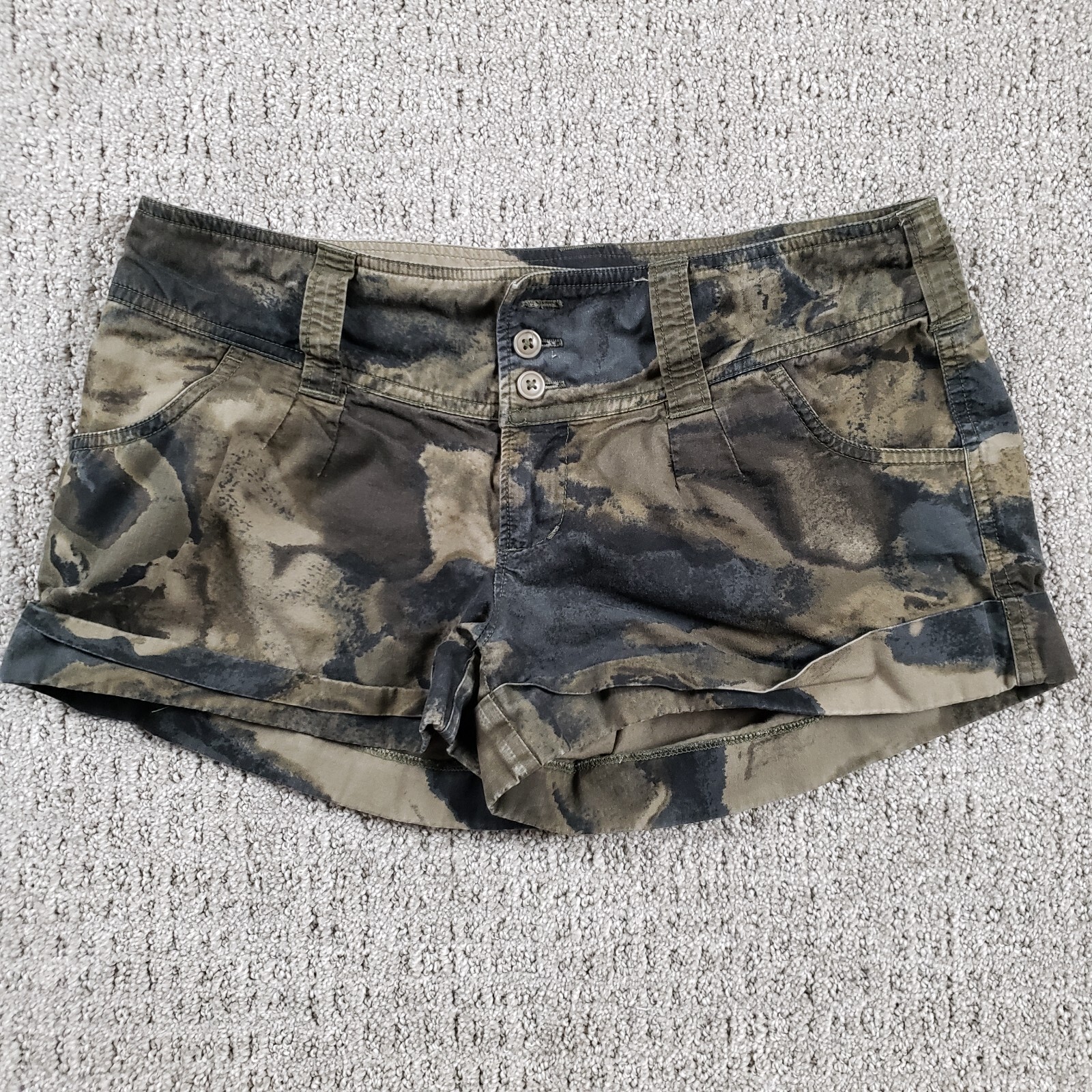 army fatigue booty shorts