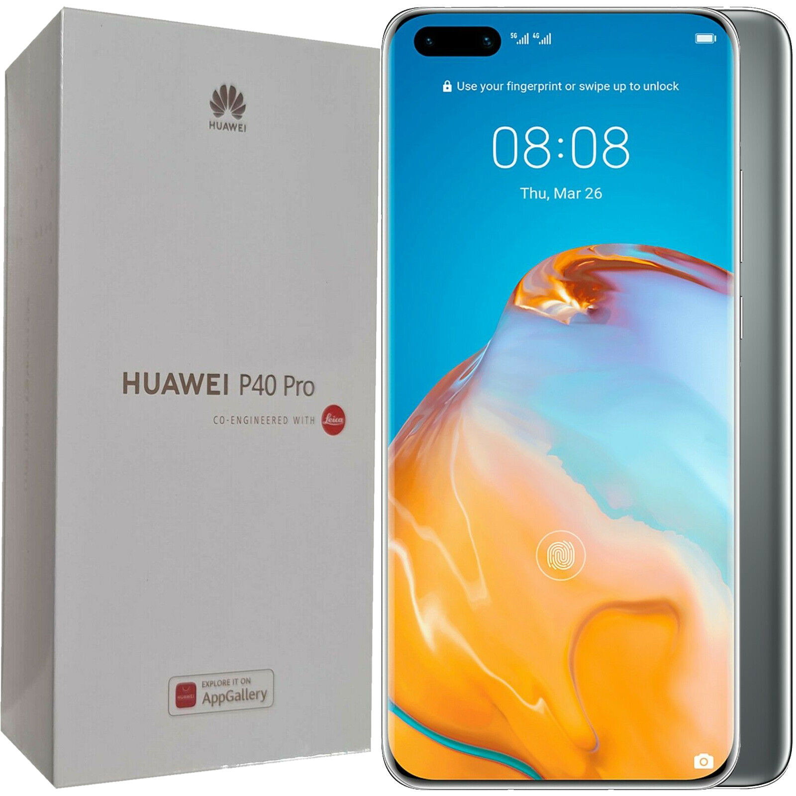 The Price of BNIB Huawei P40 PRO (5G) ELS-NX9 Dual-SIM 256GB Silver Factory Unlocked GSM New | Huawei Phone