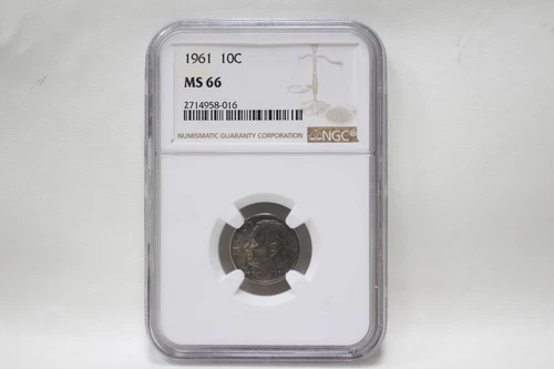 NGC 1961 10C MS 66 Silver Dime *Beautiful Toning*