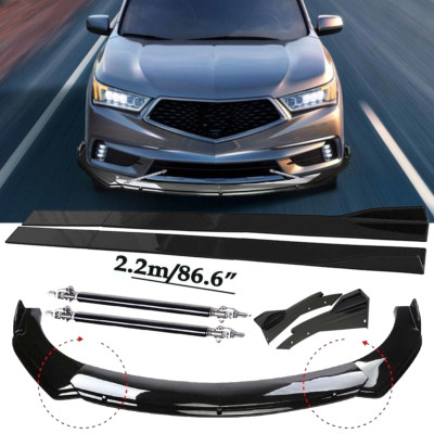 Front Bumper Lip Spoiler Diffuser Splitter Rear Side Skirt For Acura ...