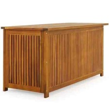 Coffre de Rangement Bois d'Acacia Brun - Boîte Caisson -