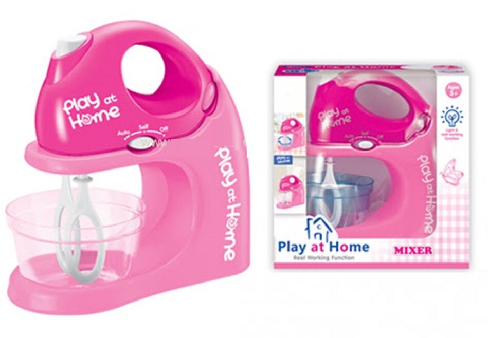 Kids Pink Food Mixer Playset Pretend Play Toy Battery Operated Xmas