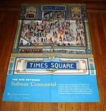 MTA NYCTA SUBWAY ART POSTER Subway CENTENNIAL 2004 Times Square 42nd Street NY