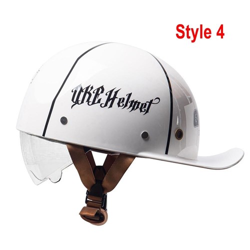 Retro Helmets Baseball Cap Half Motorcycle Duck Helmet Colorful Men Head Safety - Picture 6 of 43