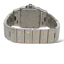 Cartier Santos Galbée 24 mm Ladies Quartz White Dial Two Tone Steel 18K Gold 8