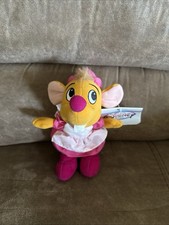 Disney Store Cinderella Suzy Mouse Rare Vintage 7" Mini Bean Bag Plush Toy