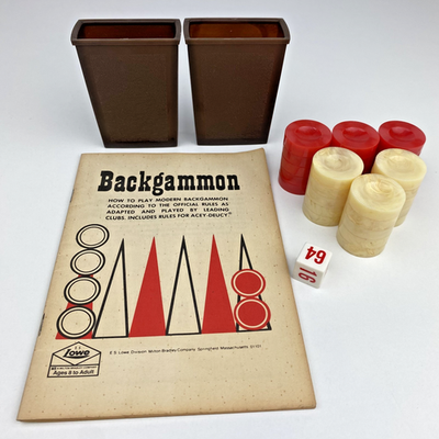 #ad #ad Vtg Replacement Backgammon Chips 15 Red 15 Cream Cups Die Lowes USA Ridged EUC $12.00