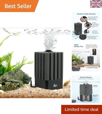 Silent Aquarium Filter mit Schwamm Ersatz & Medien - 15-150L Fassungsvermögen