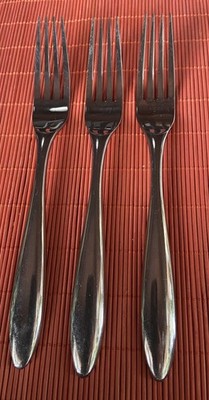 Nambe MAIA Stainless 18/10 Pointed Tip DINNER Fork 8.25'' Set 3 Solid