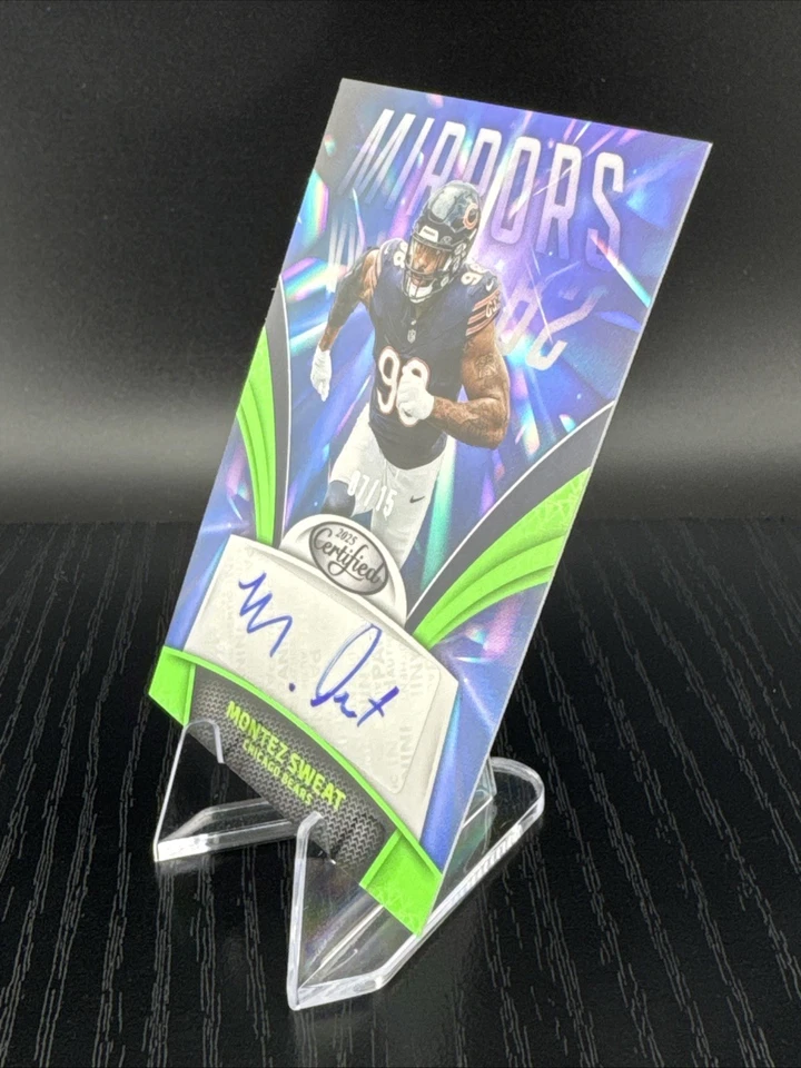 2025 Certified Football Mirrors #MS-MSW Montez Sweat - Lime Green Auto 7/15 - Image 2 of 4