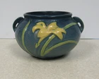 VINTAGE BLUE ROSEVILLE ZEPHYR LILY VASE/PLANTER