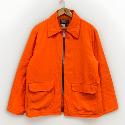 #ad Vintage 70s Sears Hunting Jacket Men’s Large Orange Hi Vis Chore Union Made USA GBP 49.99