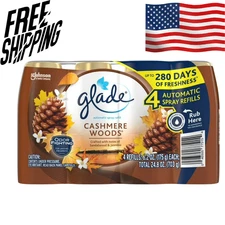 Glade Automatic Spray Air Freshener Refills, Cashmere Woods, 4 ct.