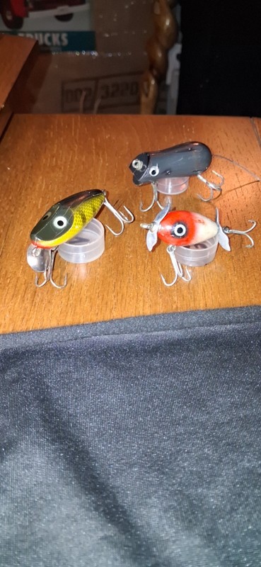 Vintage Wood Fishing Lures Lot  J C Higgins Shakespeare.