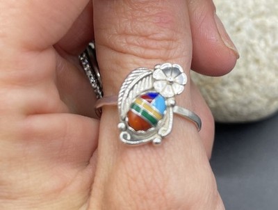 Stunning Sterling Silver Southwestern Design Style Ring # B1