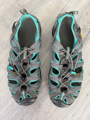 KEEN Water Hike Sandals Gray and Teal Waterproof Sz 8.5 Women